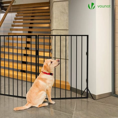 VOUNOT 5 Panel Metal Fire Guard, Hearth Gate, Foldable Grille Extra Wide 300 Cm, Black - Image 5