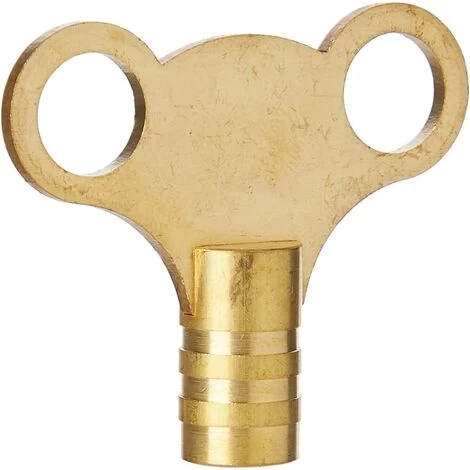Brass Radiator Key - Radiator Bleed Key - Radiator Bleed Valve Key - Venting Air Valve - 1 Pack