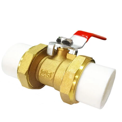 Copper Core Hot Melt Heating Valve, Double Port Ball Valve, Standard Channel(copper Body Steel Ball, DN25, Inner Diameter 25mm)