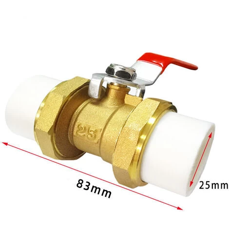 Copper Core Hot Melt Heating Valve, Double Port Ball Valve, Standard Channel(copper Body Steel Ball, DN25, Inner Diameter 25mm) - Image 2