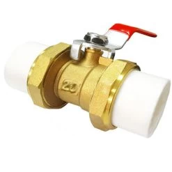 Copper Core Hot Melt Heating Valve, Double Port Ball Valve, Standard Channel(Copper Body Steel Ball, DN20, Inner Diameter 20mm)