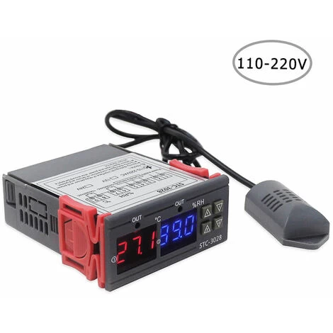 Digital Display Humidity And Temperature Controller With Built-in Sensor Probe Relay Output, 110-220V - Image 5