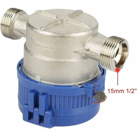 Water Meter - 15mm 1/2 Inch Cold Water Flow Meter With Fittings For Home And Garden - Image 4