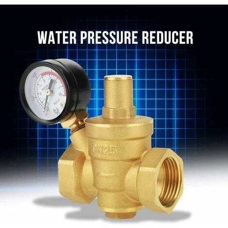 Brass Pressure Reducer DN25 Brass Water Pressure Reducer With Pressure Gauge - Image 3