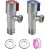 2 PCS 304 Stainless Steel Faucet Angle Valve Metal Angle Control Valve Universal Angle Valve With Waterproof Tape For Sink Faucet, Toilet, Water Heater