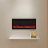 40 Inch 14 LED Colours Electric Wall Recessed Fireplace Mounted Free Standing Black