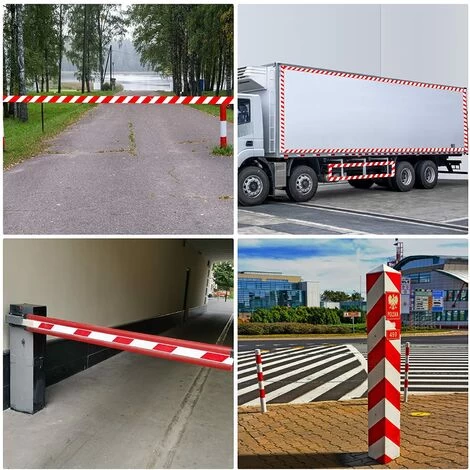 Reflective Tape Reflective Warning Stickers High-strength Self-adhesive Seat Belt Car Trailer Night, Road Facilities Safety Reminder Red And White Reflective Tape - Image 5