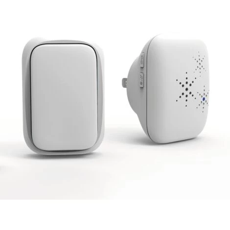 Household Self-generating Wireless Doorbell Waterproof Remote Control Doorbell Pair Code AC Digital Music Doorbell Compact-White