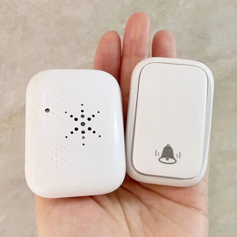 Household Self-generating Wireless Doorbell Waterproof Remote Control Doorbell Pair Code AC Digital Music Doorbell Compact-White - Image 3