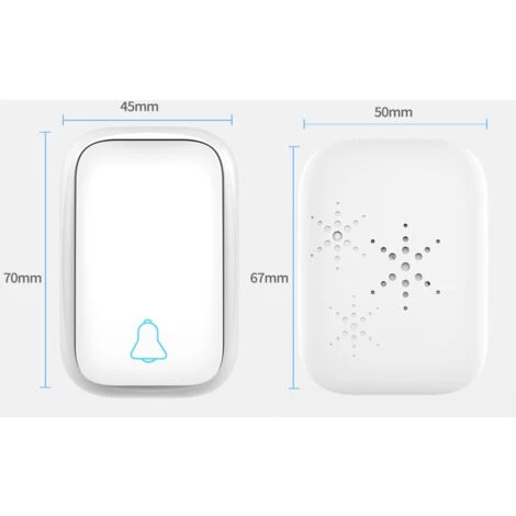 Household Self-generating Wireless Doorbell Waterproof Remote Control Doorbell Pair Code AC Digital Music Doorbell Compact-White - Image 5