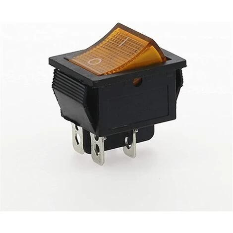 KCD4 Rocker Power Supply With Light Rocker Switch 4 Feet 2 Gears-5 PCS Orange - Image 2