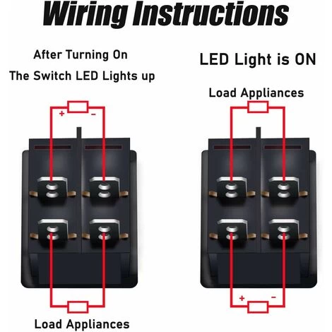 KCD4 Rocker Power Supply With Light Rocker Switch 4 Feet 2 Gears-5 PCS Orange - Image 4