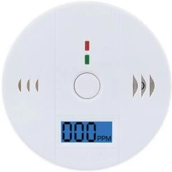 Carbon Monoxide Alarm Home Smoke Detector CO Blue Smoke Detection LCD Display Sound And Light Alarm