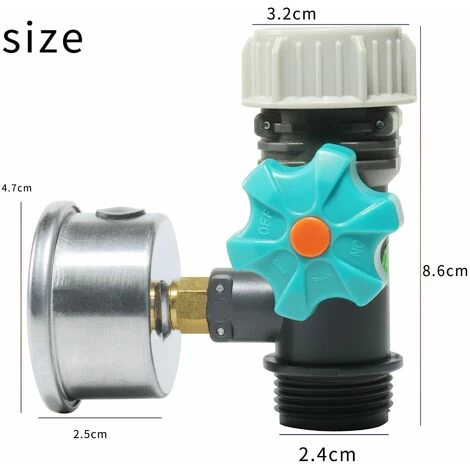 In Adjustable Water Pressure Regulator With Pressure Gauge Greenhouse Garden Irrigation Controller Brass Lead Free Adjustable Water Pressure Reducer With Pressure Gauge - Image 5