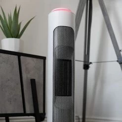 TCP Smart WiFi Ceramic Heater Cooling Portable Tower Fan 2000W White Thermostat