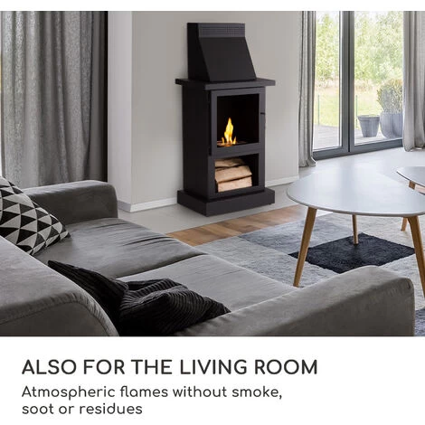 Blumfeldt Fiamme Camino Ethanol Fireplace Stainless Steel Burner 1.15 Litres 4 H Burning Time - Image 4
