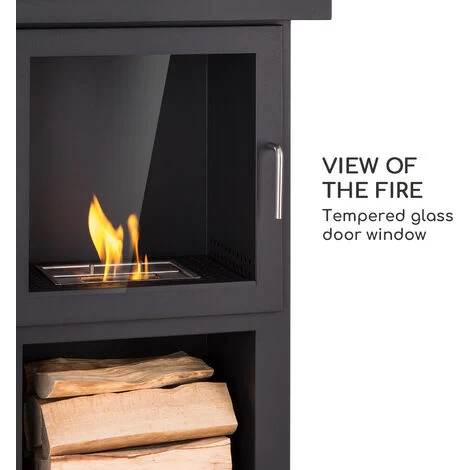 Blumfeldt Fiamme Camino Ethanol Fireplace Stainless Steel Burner 1.15 Litres 4 H Burning Time - Image 5