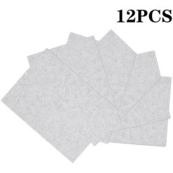 Livingandhome Silvery Grey 12pcs Acoustic Panels Studio Soundproofing Wall Tiles
