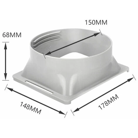 Plastic Portable Air Conditioner Window Hose Interface Exhaust Hose Connector - Image 4