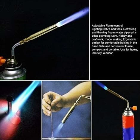 Baking Spray Gun Head-Flamethrower Butane Gases Blow Torch Hand Ignition Camping Welding BBQ - Image 3