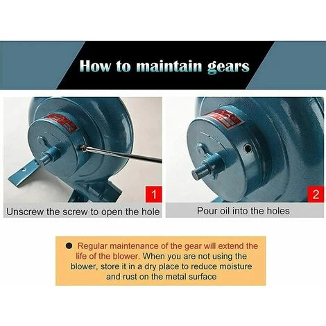 Christmas Gift Hand Crank Forge Blower, Manual Iron Gear Popcorn Blower, Centrifugal Blower, Great Grill Accessories Gift, 120W Christmas Decoration - Image 4