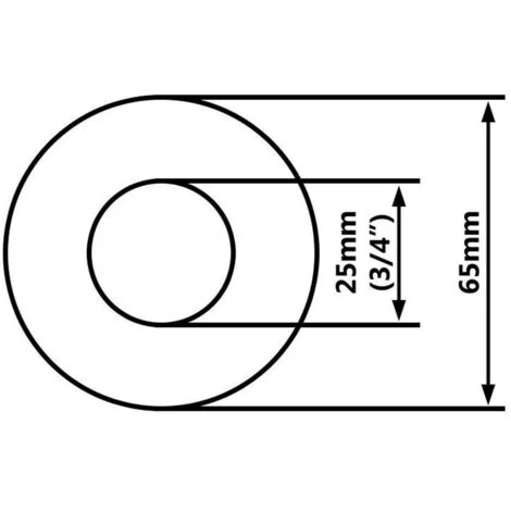 Chrome Plated Steel Pipe Cover Collar Cone 3/4 Valve Tap Rose 20mm Height - Image 2