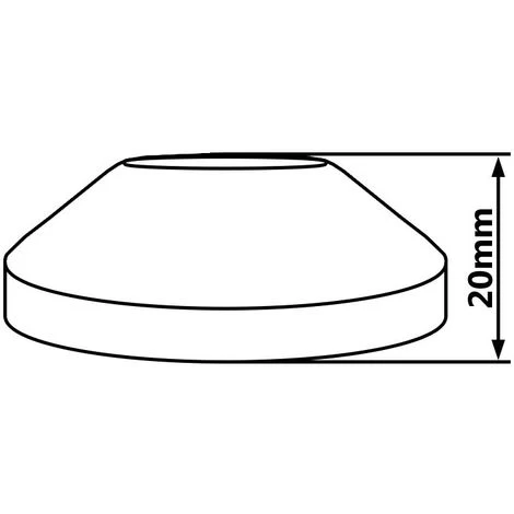 Chrome Plated Steel Pipe Cover Collar Cone 3/4 Valve Tap Rose 20mm Height - Image 3