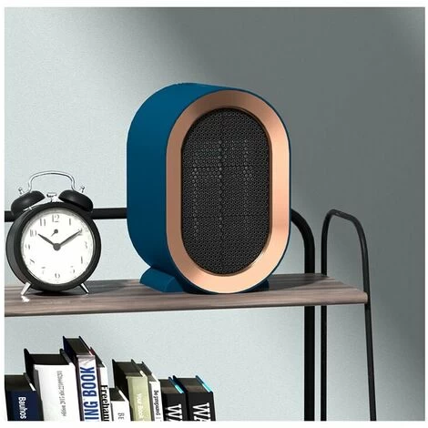 1200W Fan Heater Household Office Quiet PTC Heat Fast Heating Bedroom Safe And Energy Saving-White - Image 2