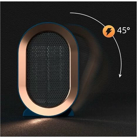 1200W Fan Heater Household Office Quiet PTC Heat Fast Heating Bedroom Safe And Energy Saving-White - Image 5