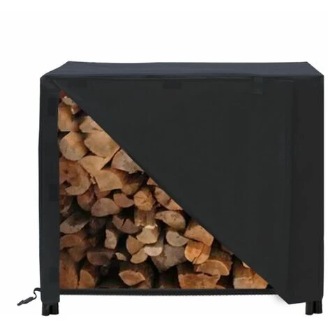Firewood Rack With Lid Large Capacity Outdoor Fireplace Log Holder With Waterproof 420D Oxford - Image 2