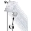 Wall Rainfall Exposed Dual Shower Mixer Bathroom Twin Head