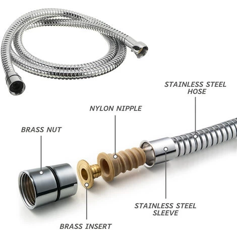 Wall Rainfall Exposed Dual Shower Mixer Bathroom Twin Head - Image 3