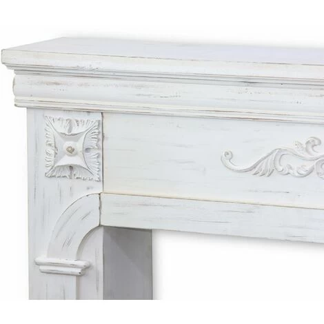 Decorative Fireplace Surround, MDF With Firwood Veneer, 104x17x100cm - Romance - Vintage White - Image 4