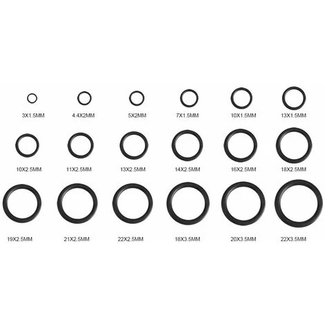 279Pcs/Kit 18 Sizes Rubber O-Ring Washer Assortment Kit, Black O Ring Seal Gaskets Hydraulic Plumbing Gaskets - Image 2