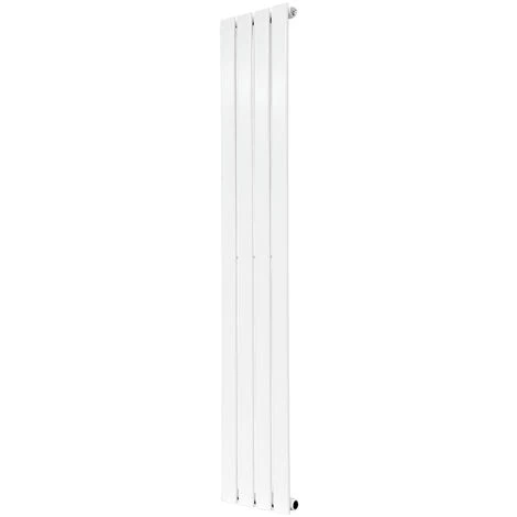 Warmehaus Karlstad White Flat Panel Vertical Radiator Tall 1600 X 272mm Single Column - Image 2