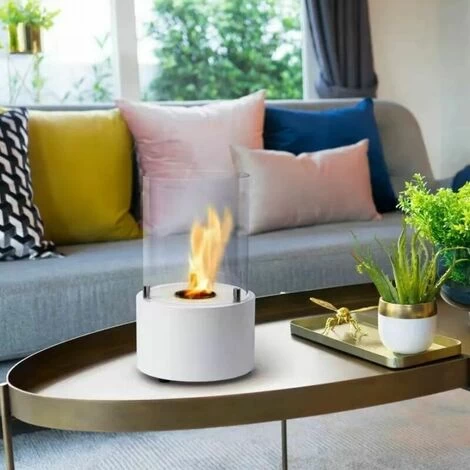 One Piece Personal Mini Round Alcohol Fireplace Real Fire Landscape Table Decor Bioethanol Fireplace Office Indoor Outdoor Fireplace - Image 3