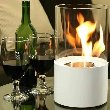 One Piece Personal Mini Round Alcohol Fireplace Real Fire Landscape Table Decor Bioethanol Fireplace Office Indoor Outdoor Fireplace - Image 4