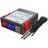 STC-3008 Dual Display Dual Control Temperature Controller Dual Sensor NTC Probe Relay Output 24V