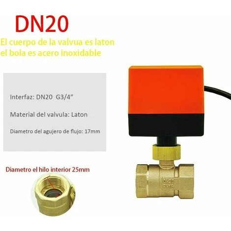 AC220V AC24V DC12V 2-way Motorized Valve - Motorized 2-way Ball Valve DN15 DN20 DN25 DN32 DN40 DN50 (AC220V DN20) - Image 3