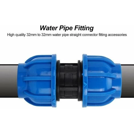 SL.GT 4Pcs PE Plastic Straight Connector 32mm To 32mm Water Pipe Adapter Straight Fitting Water Pipe Tube Fittings - Image 2