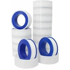 Teflon Tape, Thread Sealing Tapes, PTFE Plumber Tape Leakage Water Pipe Thread Sealing Tape 12mm0.075mm10m(10 Rolls/White),