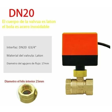 AC220V 2-way Motorized Valve - 2-way Motorized Ball Valve DN20(AC220V DN20) - Image 3