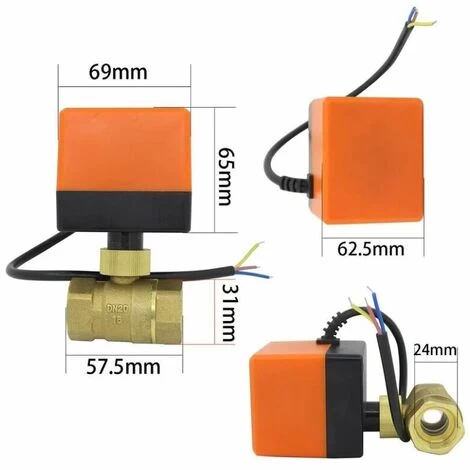 AC220V 2-way Motorized Valve - 2-way Motorized Ball Valve DN20(AC220V DN20) - Image 4