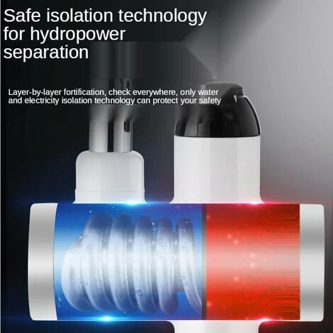 3000W Electric Hot Water Faucet With Quick Heating Adjustable Water Temperature From 30C To 60C Instantaneous Without Tank For The Kitchen - Image 2