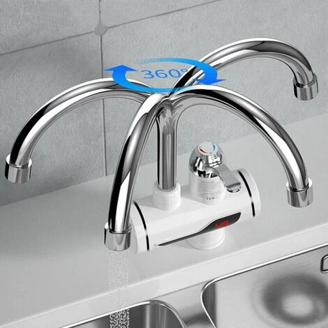 3000W Electric Hot Water Faucet With Quick Heating Adjustable Water Temperature From 30C To 60C Instantaneous Without Tank For The Kitchen - Image 4