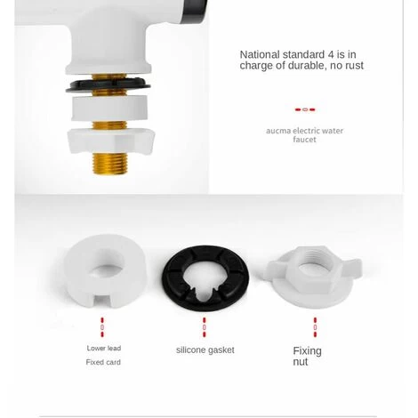 3000W Electric Hot Water Faucet With Quick Heating Adjustable Water Temperature From 30C To 60C Instantaneous Without Tank For The Kitchen - Image 5