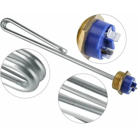 Water Heater Stainless Steel Electric Immersion Heating Element Boiler Spiral Tube Folding Screw-in Water Heater Element 220V 3KW- - Image 2