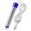 Travel Immersion Heater, Electric Immersion Pool Heater With Stainless Steel Guard For In Ground Pools, Blue, One Piece