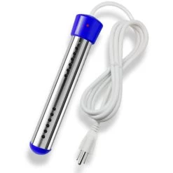 Travel Immersion Heater, Electric Immersion Pool Heater With Stainless Steel Guard For In Ground Pools, Blue, One Piece
