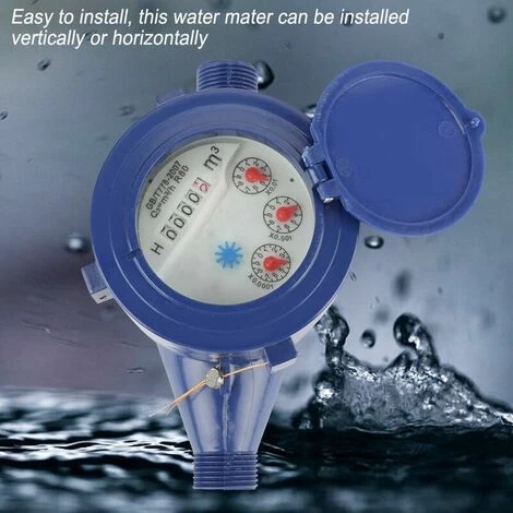 Water Meter, DN15 Wet Cold Water Meter Home Plastic Meter Single Water Wet Table Measuring Tool - Image 4